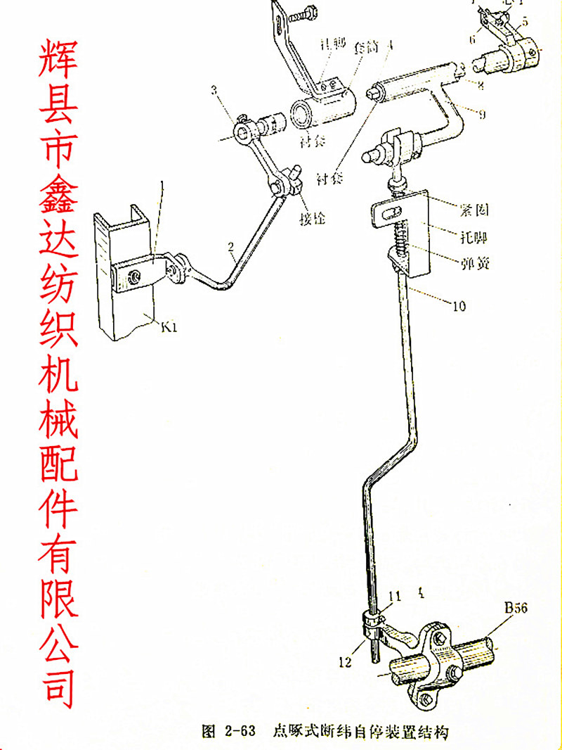 點啄式斷緯停構造圖